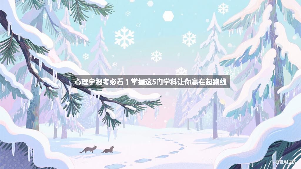 心理学报考必看！掌握这5门学科让你赢在起跑线