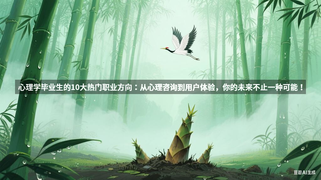 心理学毕业生的10大热门职业方向：从心理咨询到用户体验，你的未来不止一种可能！