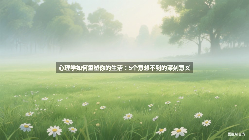 心理学如何重塑你的生活：5个意想不到的深刻意义