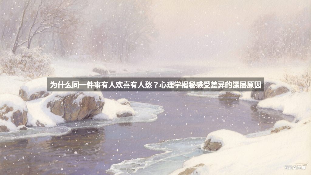 为什么同一件事有人欢喜有人愁？心理学揭秘感受差异的深层原因
