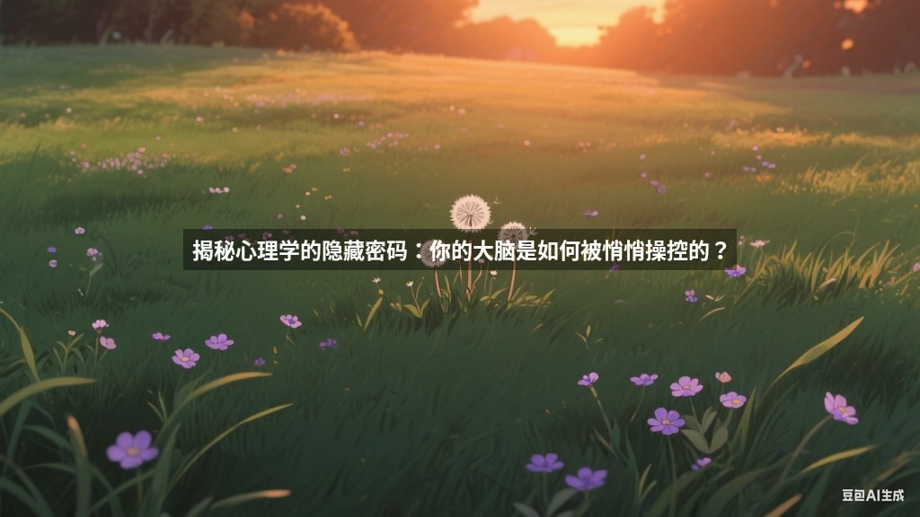 揭秘心理学的隐藏密码：你的大脑是如何被悄悄操控的？