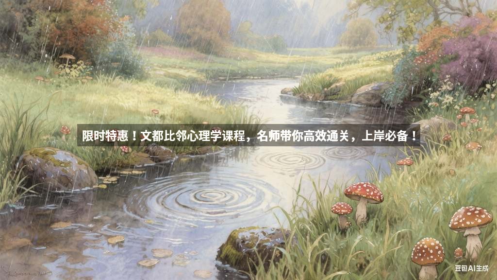 限时特惠！文都比邻心理学课程，名师带你高效通关，上岸必备！