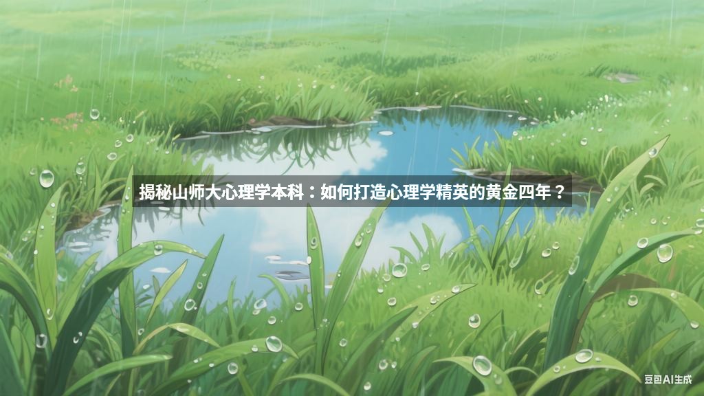揭秘山师大心理学本科：如何打造心理学精英的黄金四年？
