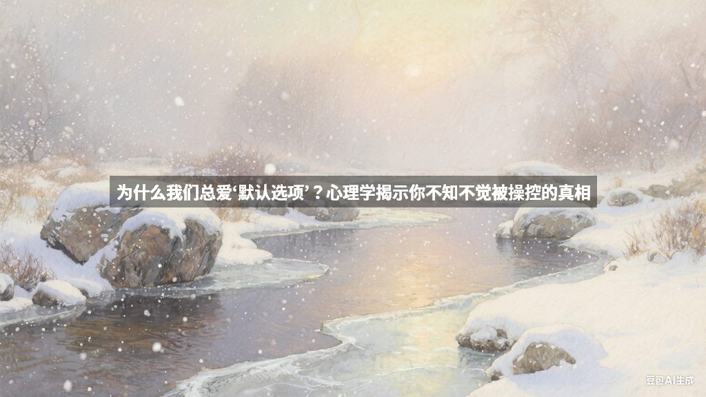 为什么我们总爱‘默认选项’？心理学揭示你不知不觉被操控的真相