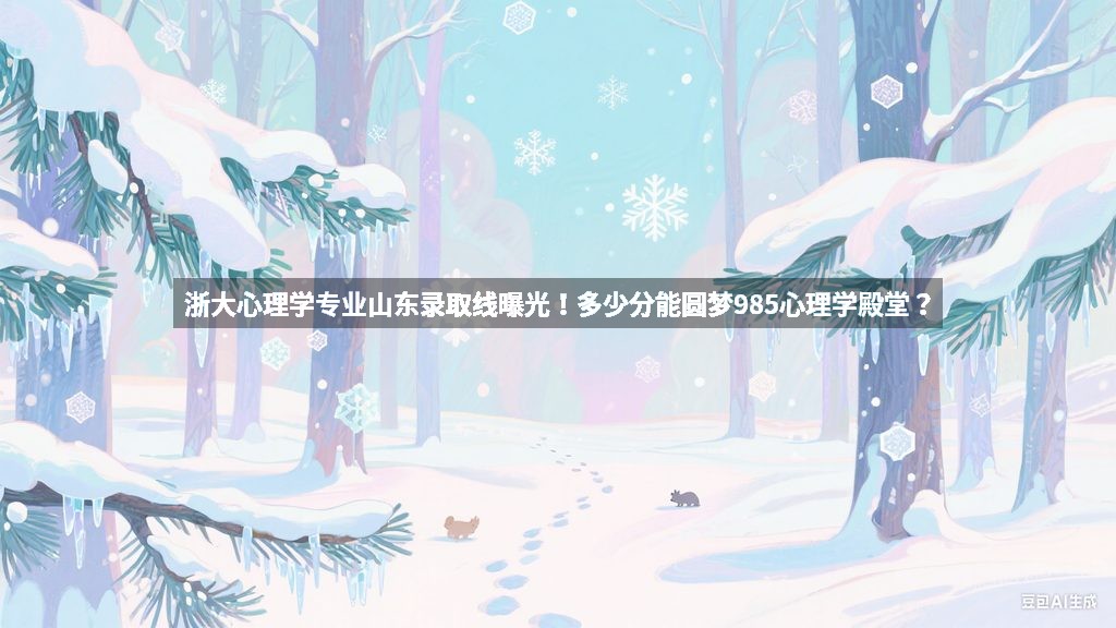 浙大心理学专业山东录取线曝光！多少分能圆梦985心理学殿堂？