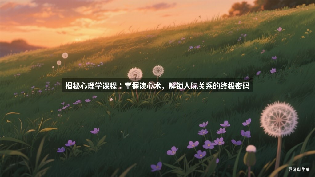 揭秘心理学课程：掌握读心术，解锁人际关系的终极密码