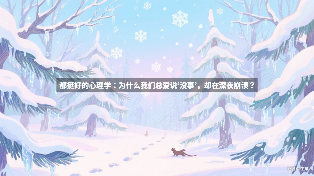 都挺好的心理学：为什么我们总爱说‘没事’，却在深夜崩溃？
