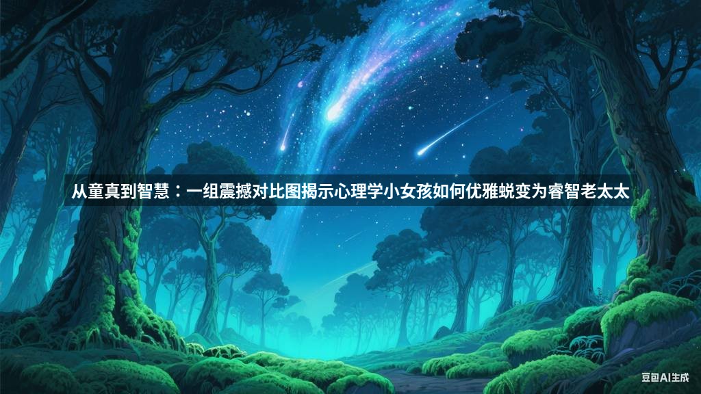 从童真到智慧：一组震撼对比图揭示心理学小女孩如何优雅蜕变为睿智老太太