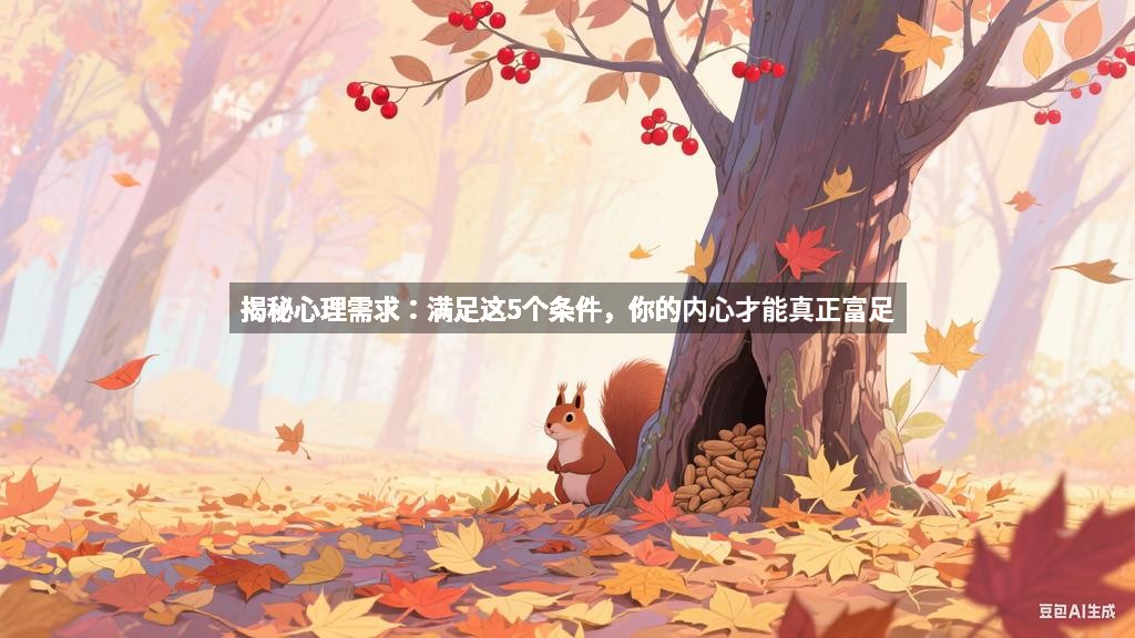 揭秘心理需求：满足这5个条件，你的内心才能真正富足