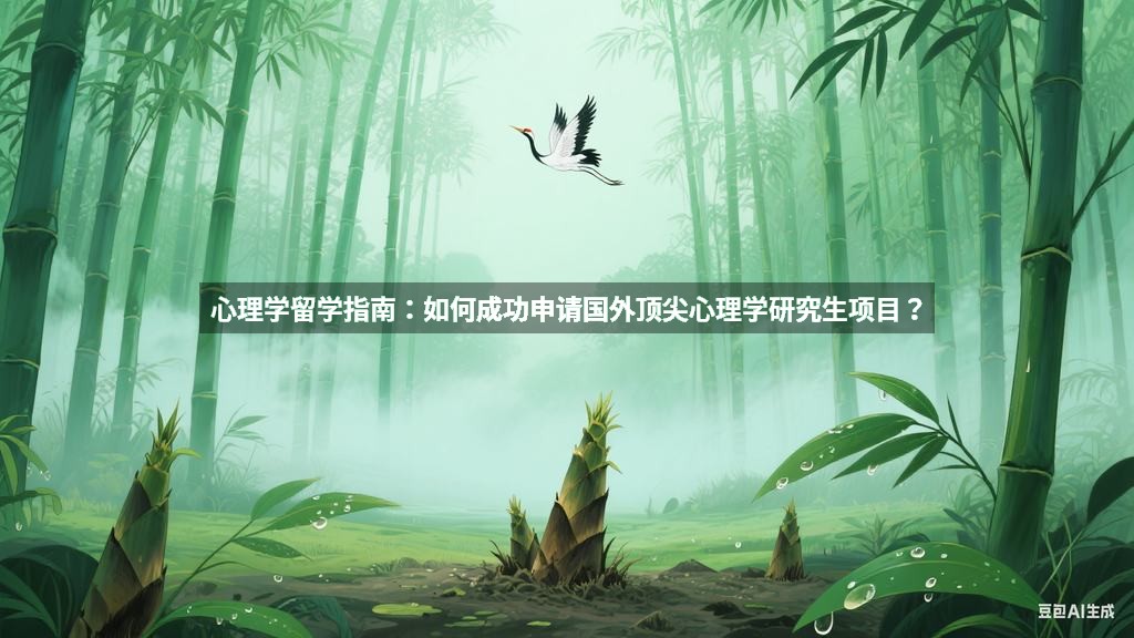 心理学留学指南：如何成功申请国外顶尖心理学研究生项目？