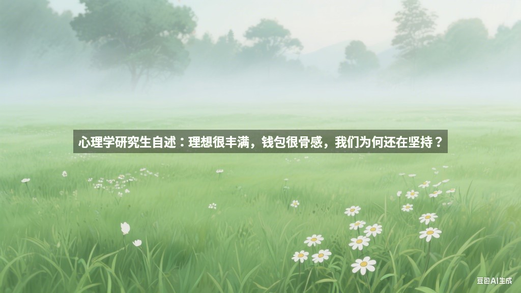 心理学研究生自述：理想很丰满，钱包很骨感，我们为何还在坚持？