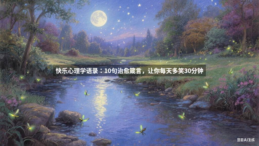 快乐心理学语录：10句治愈箴言，让你每天多笑30分钟