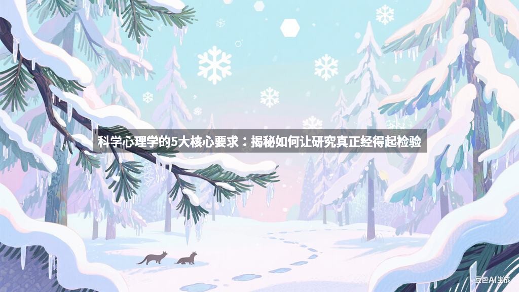 科学心理学的5大核心要求：揭秘如何让研究真正经得起检验