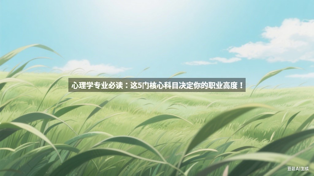 心理学专业必读：这5门核心科目决定你的职业高度！