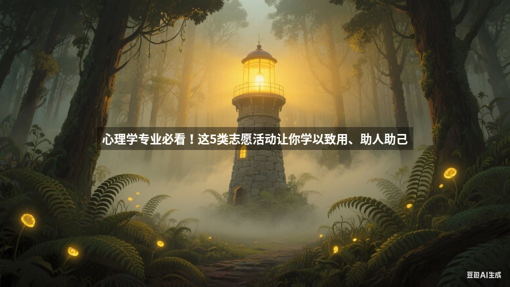 心理学专业必看！这5类志愿活动让你学以致用、助人助己