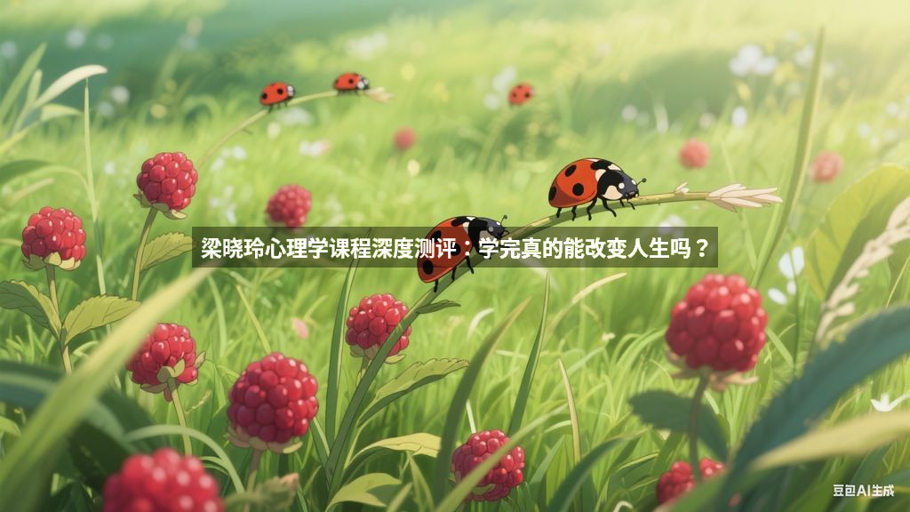 梁晓玲心理学课程深度测评：学完真的能改变人生吗？