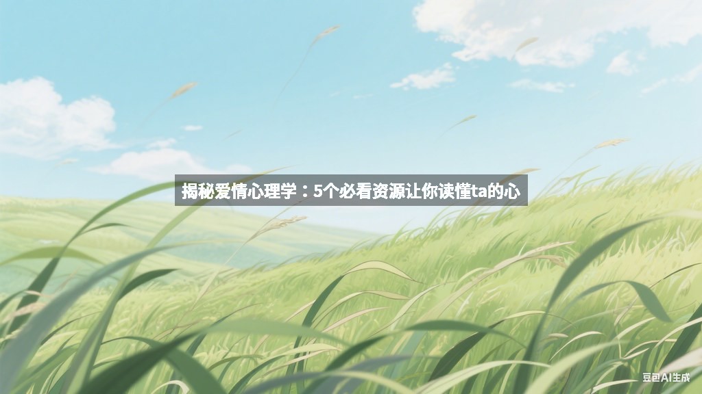 揭秘爱情心理学：5个必看资源让你读懂ta的心