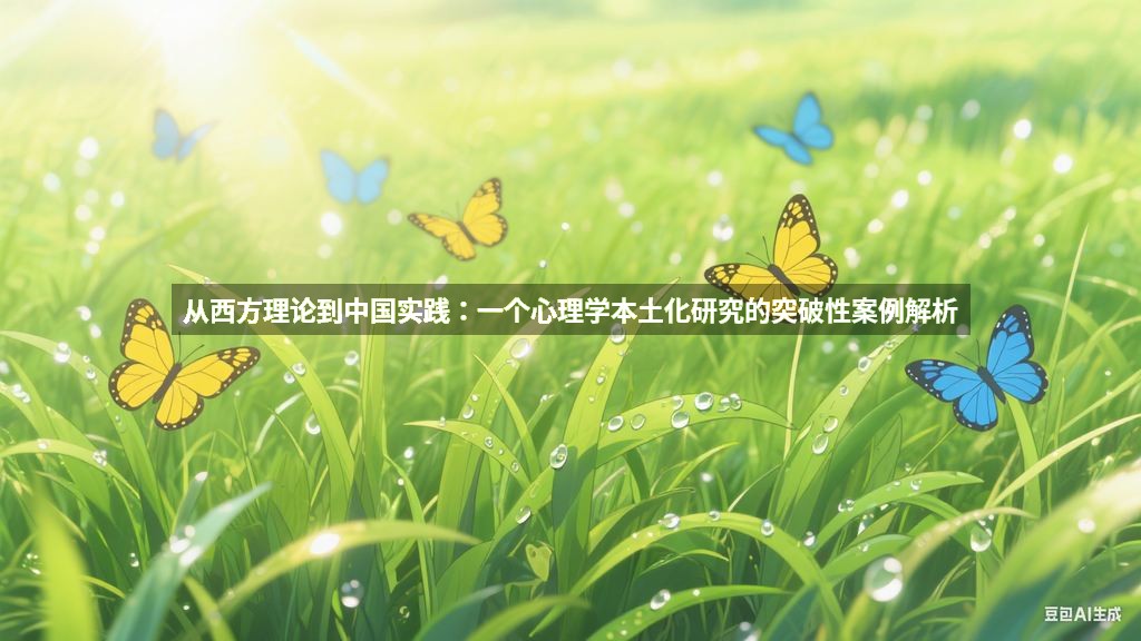 从西方理论到中国实践：一个心理学本土化研究的突破性案例解析