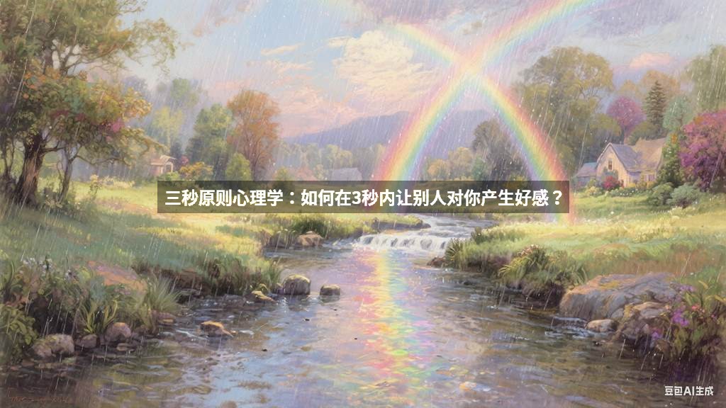 三秒原则心理学：如何在3秒内让别人对你产生好感？