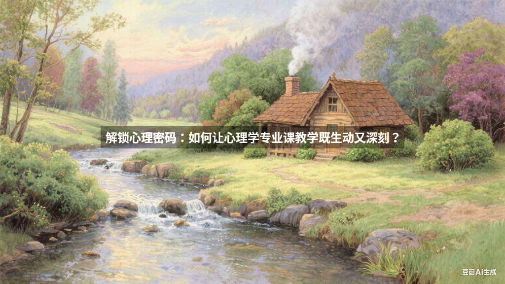 解锁心理密码：如何让心理学专业课教学既生动又深刻？
