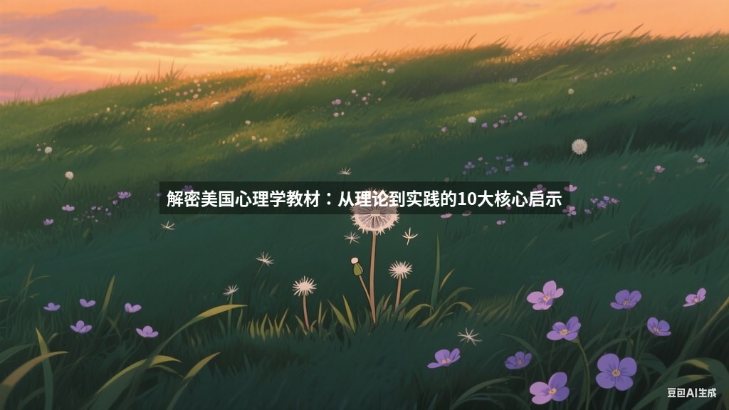 解密美国心理学教材：从理论到实践的10大核心启示
