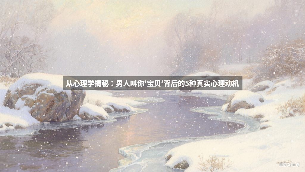 从心理学揭秘：男人叫你‘宝贝’背后的5种真实心理动机