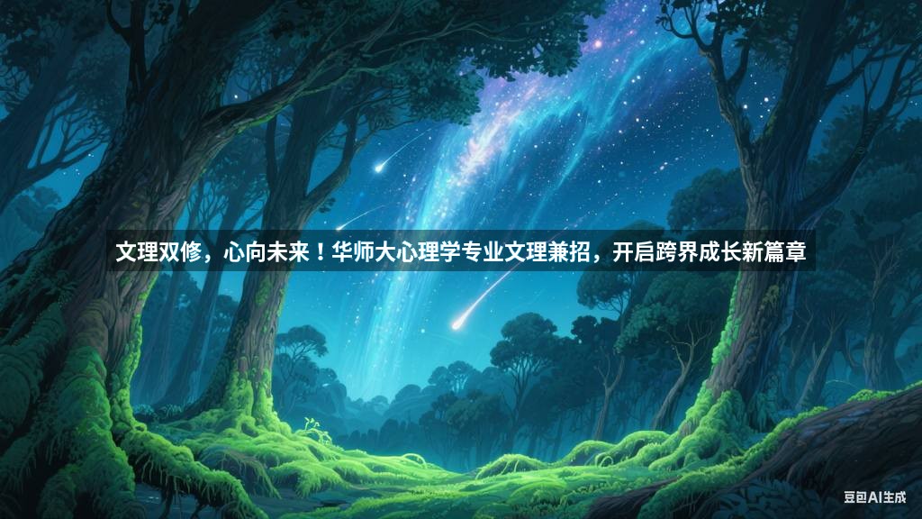 文理双修，心向未来！华师大心理学专业文理兼招，开启跨界成长新篇章