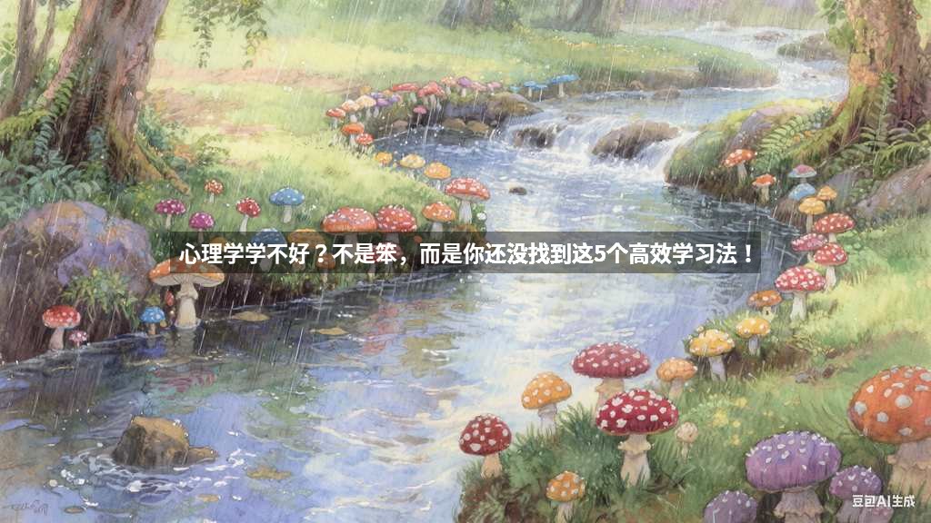 心理学学不好？不是笨，而是你还没找到这5个高效学习法！