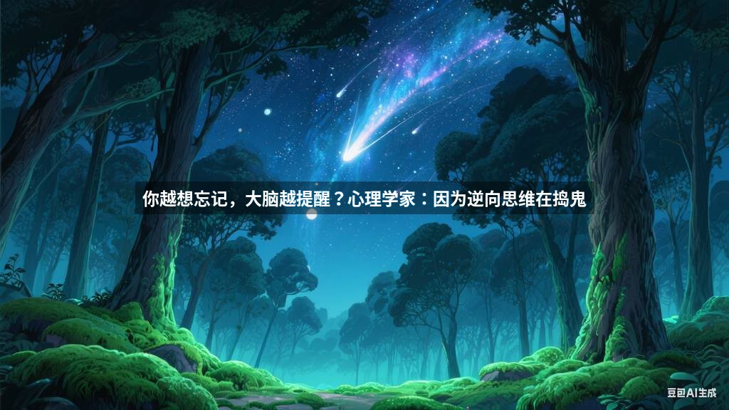 你越想忘记，大脑越提醒？心理学家：因为逆向思维在捣鬼