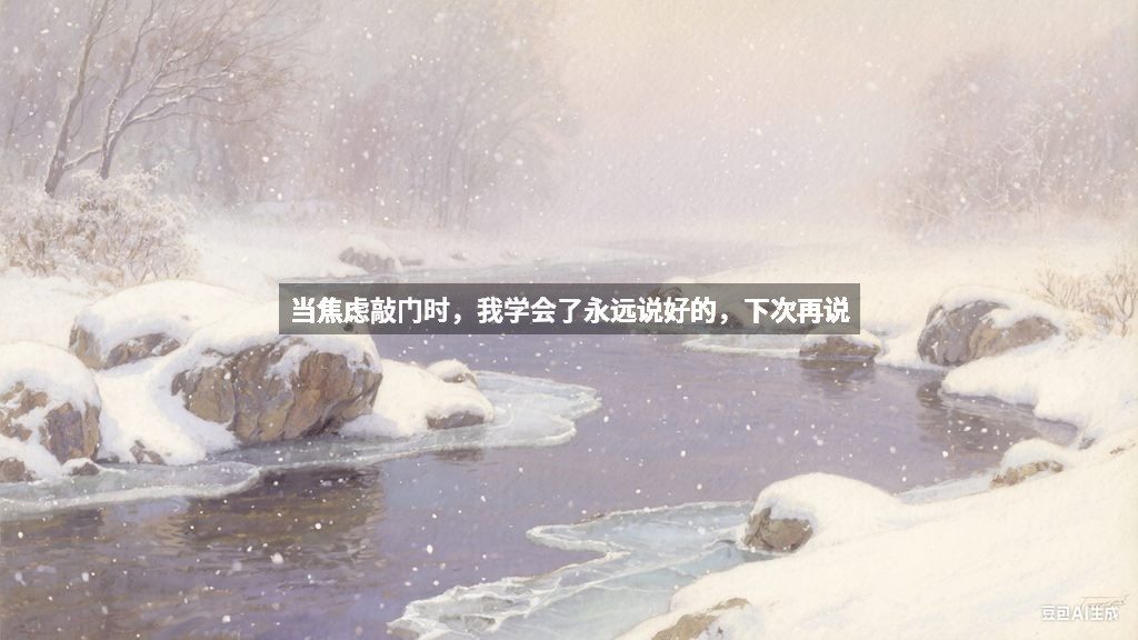 当焦虑敲门时，我学会了永远说好的，下次再说