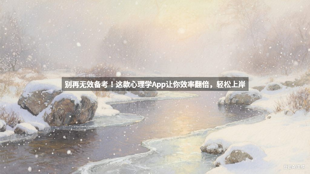 别再无效备考！这款心理学App让你效率翻倍，轻松上岸