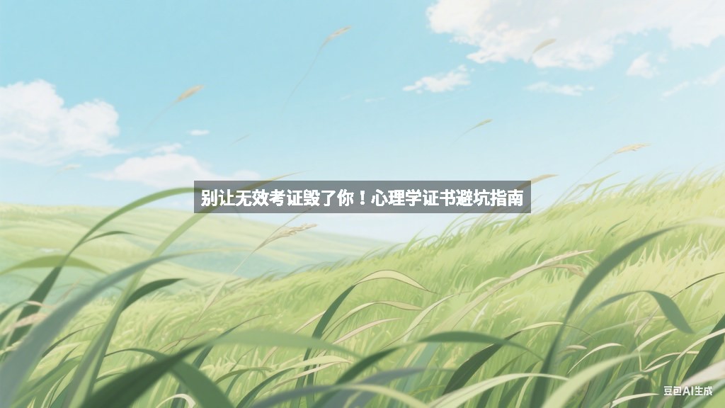 别让无效考证毁了你！心理学证书避坑指南