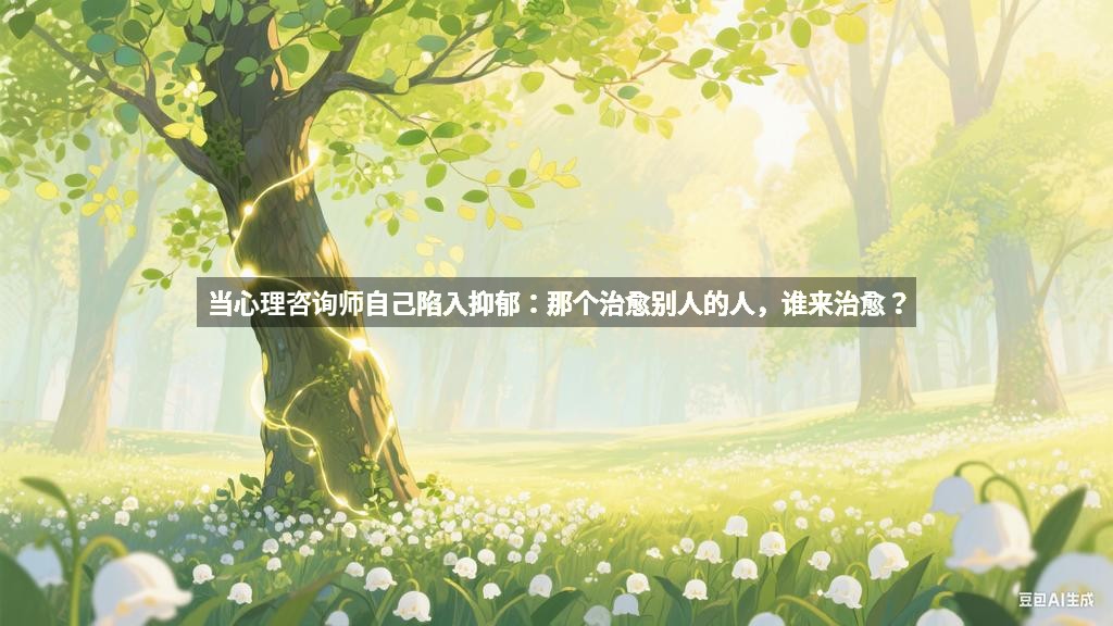 当心理咨询师自己陷入抑郁：那个治愈别人的人，谁来治愈？