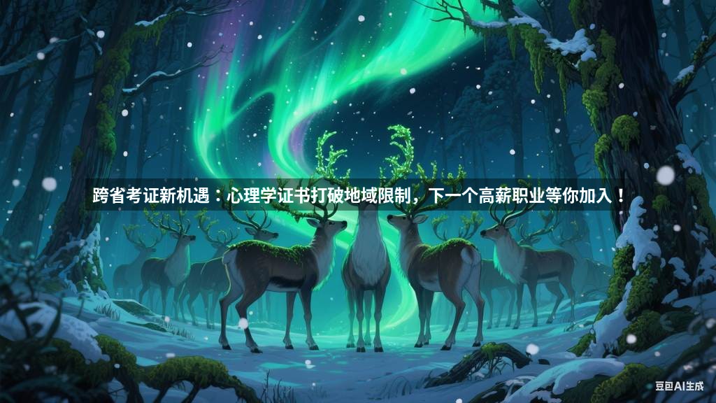 跨省考证新机遇：心理学证书打破地域限制，下一个高薪职业等你加入！