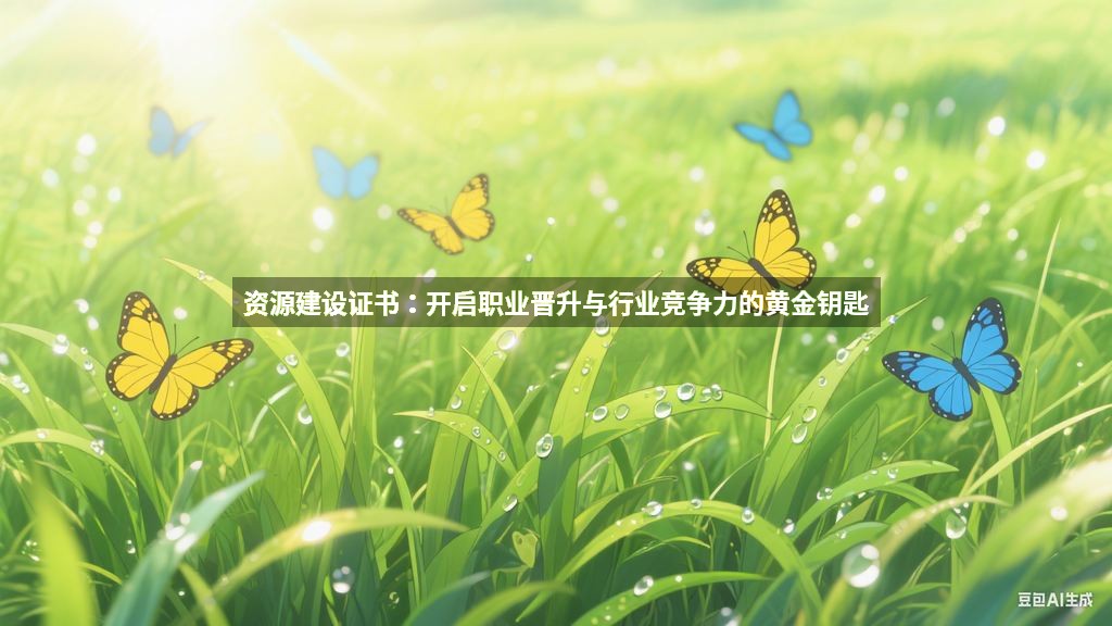 资源建设证书：开启职业晋升与行业竞争力的黄金钥匙
