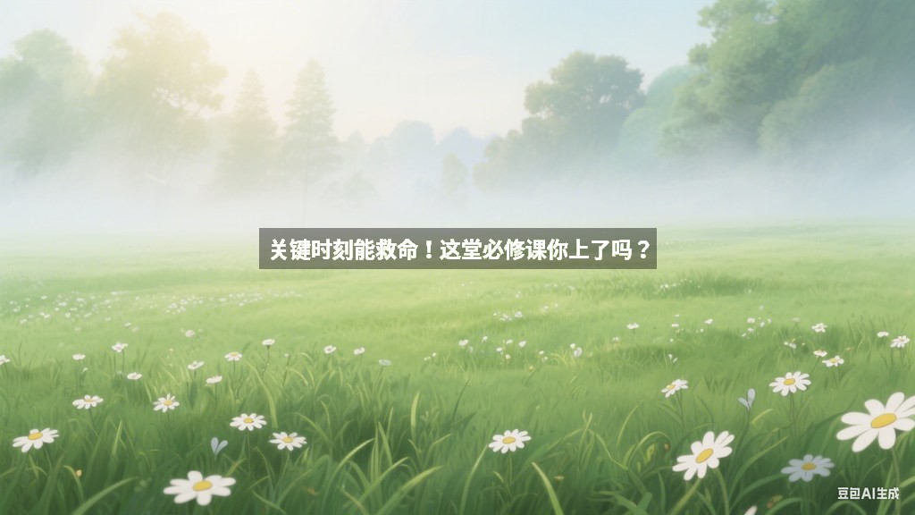 关键时刻能救命！这堂必修课你上了吗？