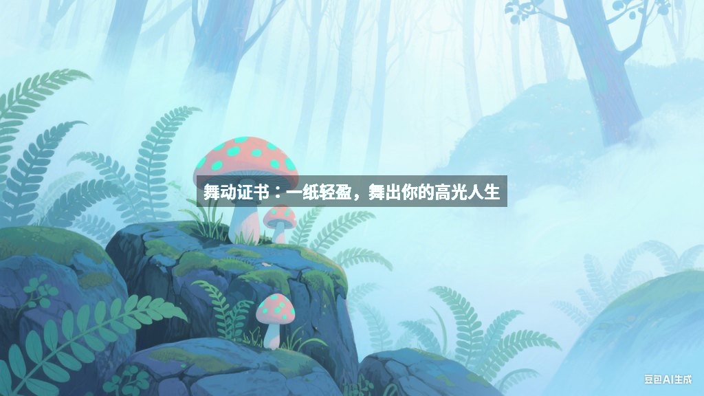舞动证书：一纸轻盈，舞出你的高光人生