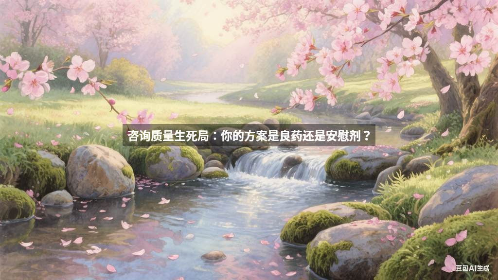 咨询质量生死局：你的方案是良药还是安慰剂？
