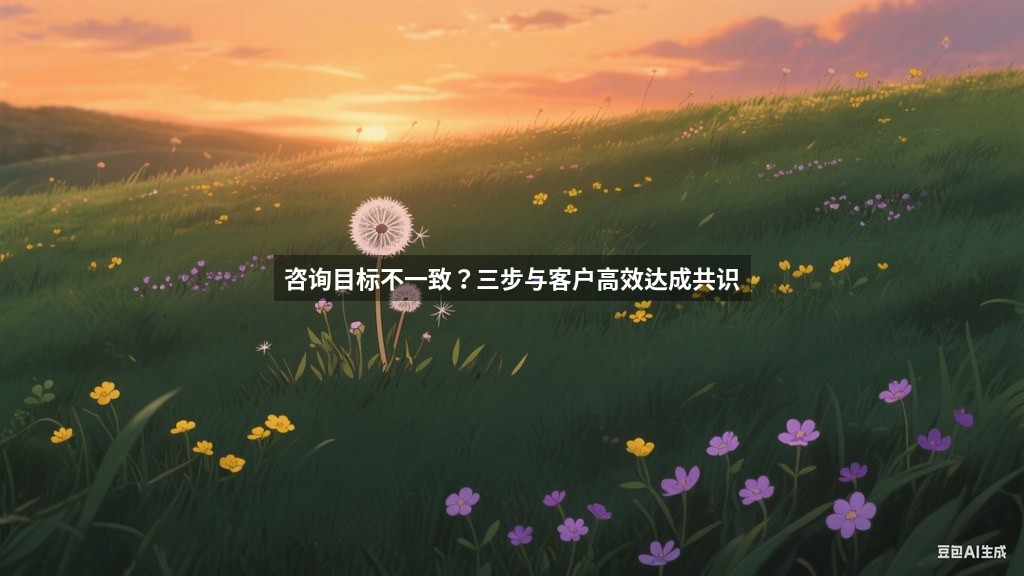 咨询目标不一致？三步与客户高效达成共识