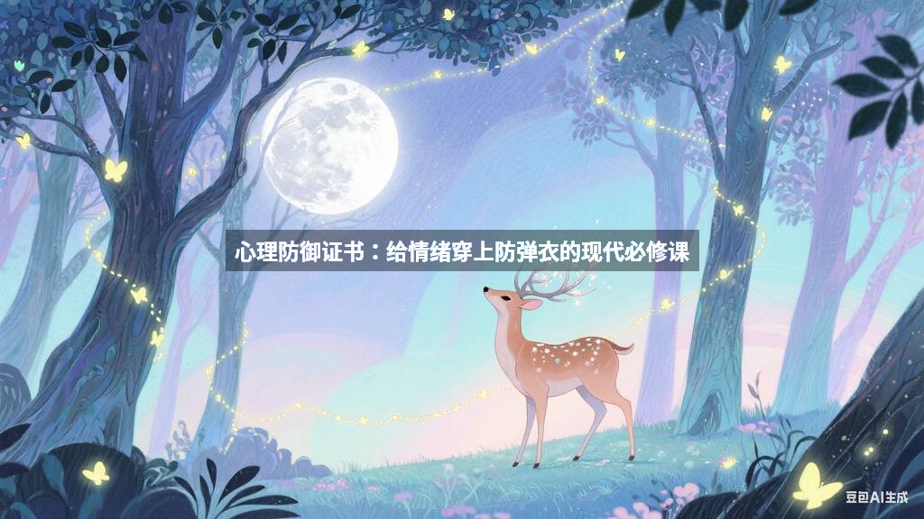 心理防御证书：给情绪穿上防弹衣的现代必修课