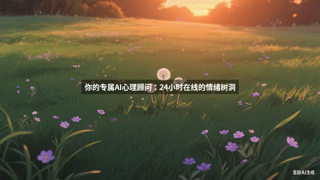 你的专属AI心理顾问：24小时在线的情绪树洞