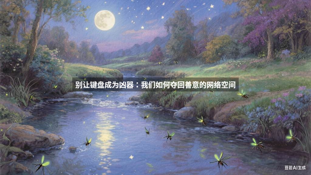 别让键盘成为凶器：我们如何夺回善意的网络空间